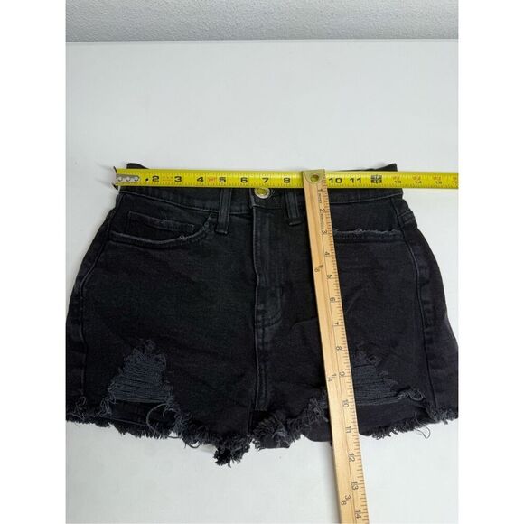 SO Jean Shorts Womens 11/25 Black Cut-off Distressed Raw Hem - Picture 5 of 7